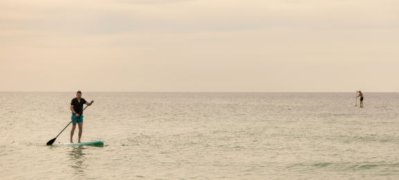 Paddleboarders take to the ocean