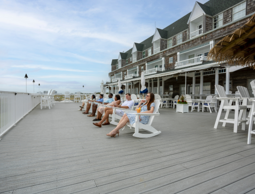 couples in rocking adirondacks