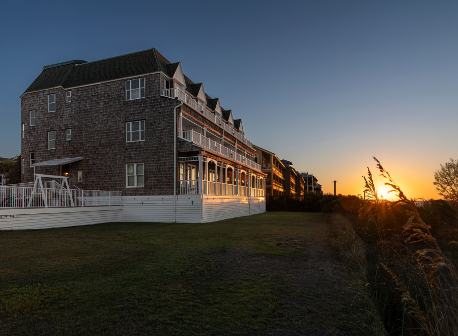 Sunrise over the lawn