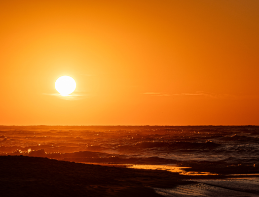 Sunset over the ocean